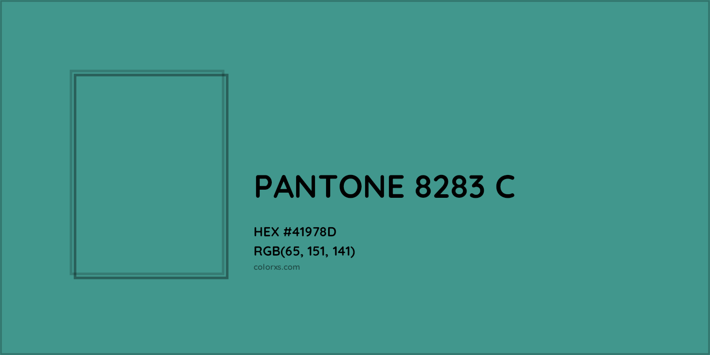 HEX #41978D PANTONE 8283 C CMS Pantone PMS - Color Code