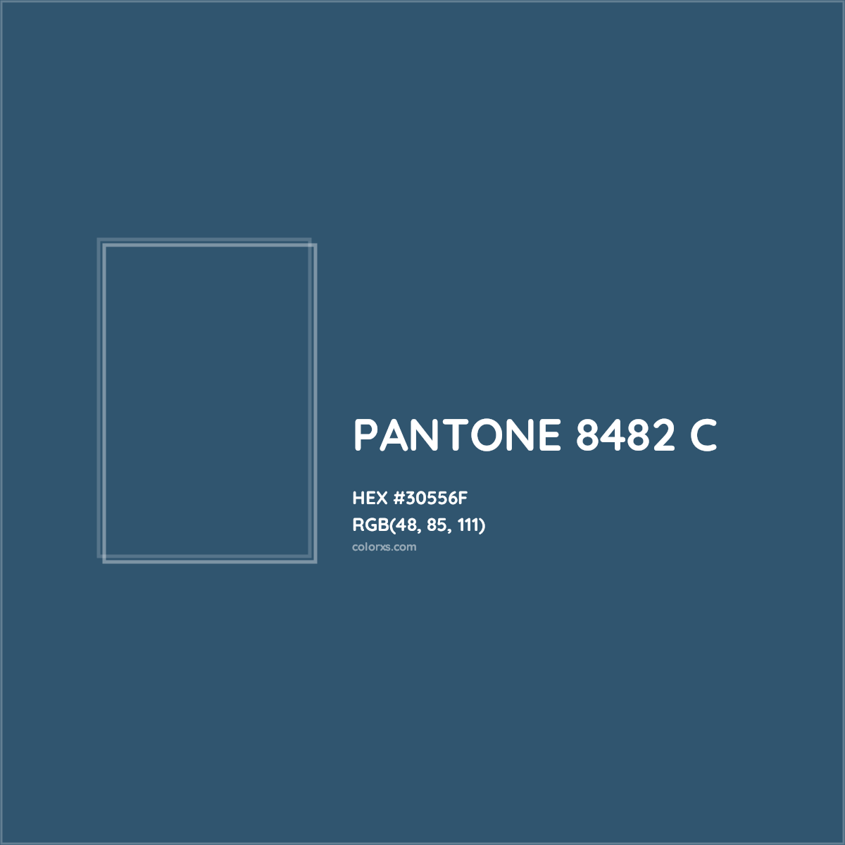 HEX #30556F PANTONE 8482 C CMS Pantone PMS - Color Code