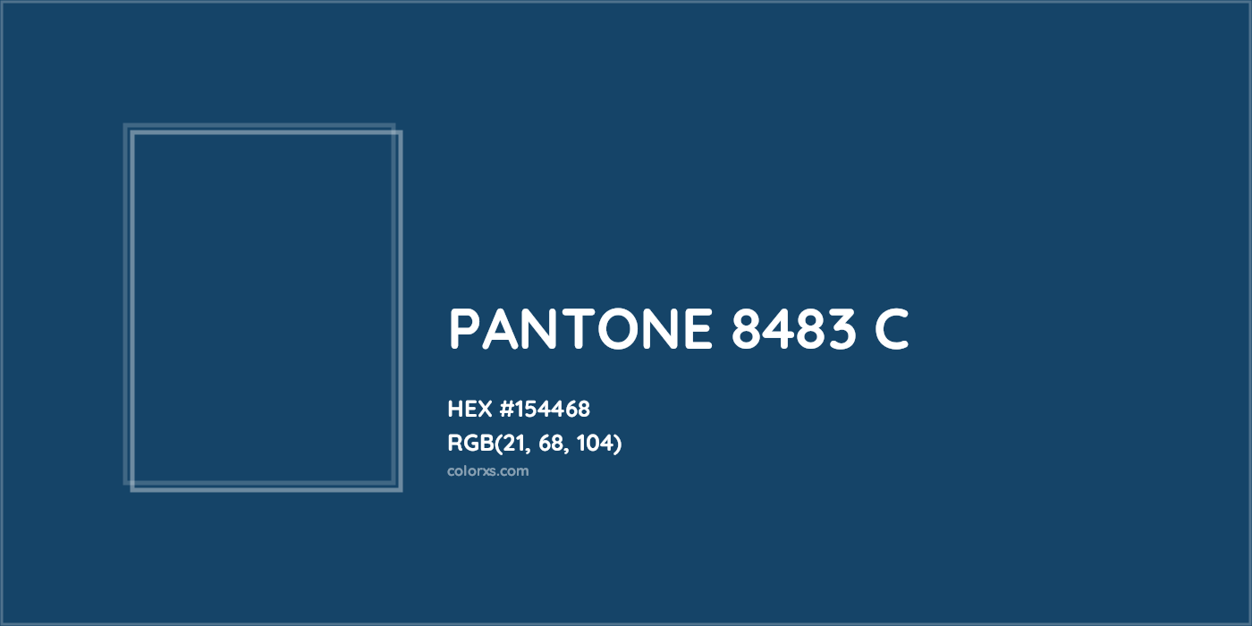 HEX #154468 PANTONE 8483 C CMS Pantone PMS - Color Code
