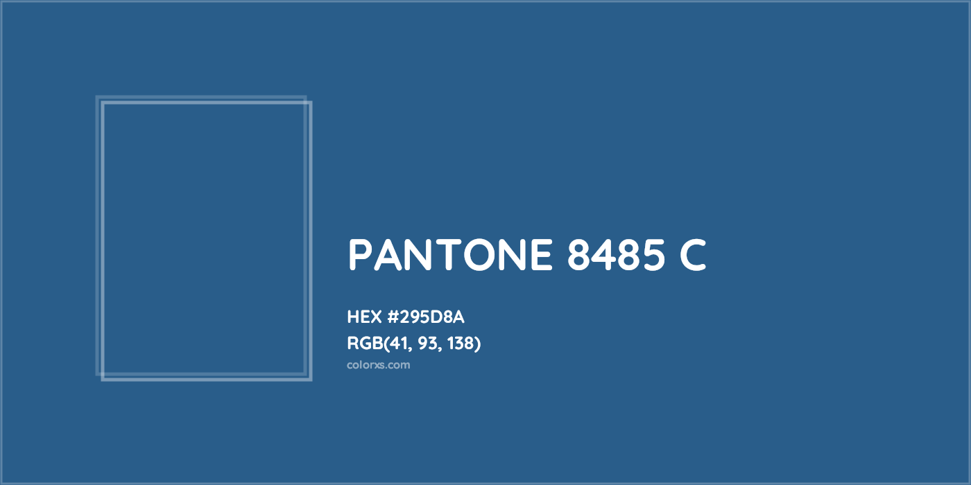 HEX #295D8A PANTONE 8485 C CMS Pantone PMS - Color Code