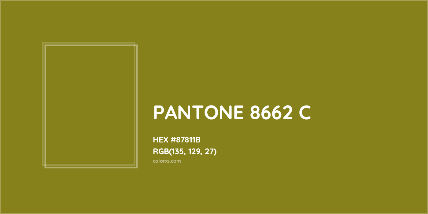 HEX #87811B PANTONE 8662 C CMS Pantone PMS - Color Code