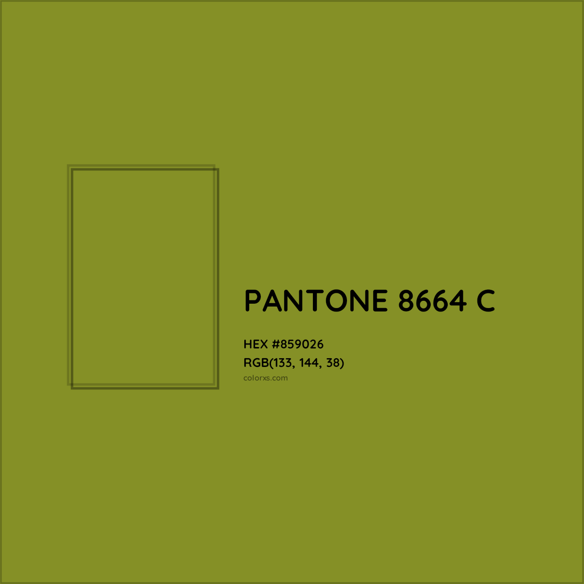 HEX #859026 PANTONE 8664 C CMS Pantone PMS - Color Code