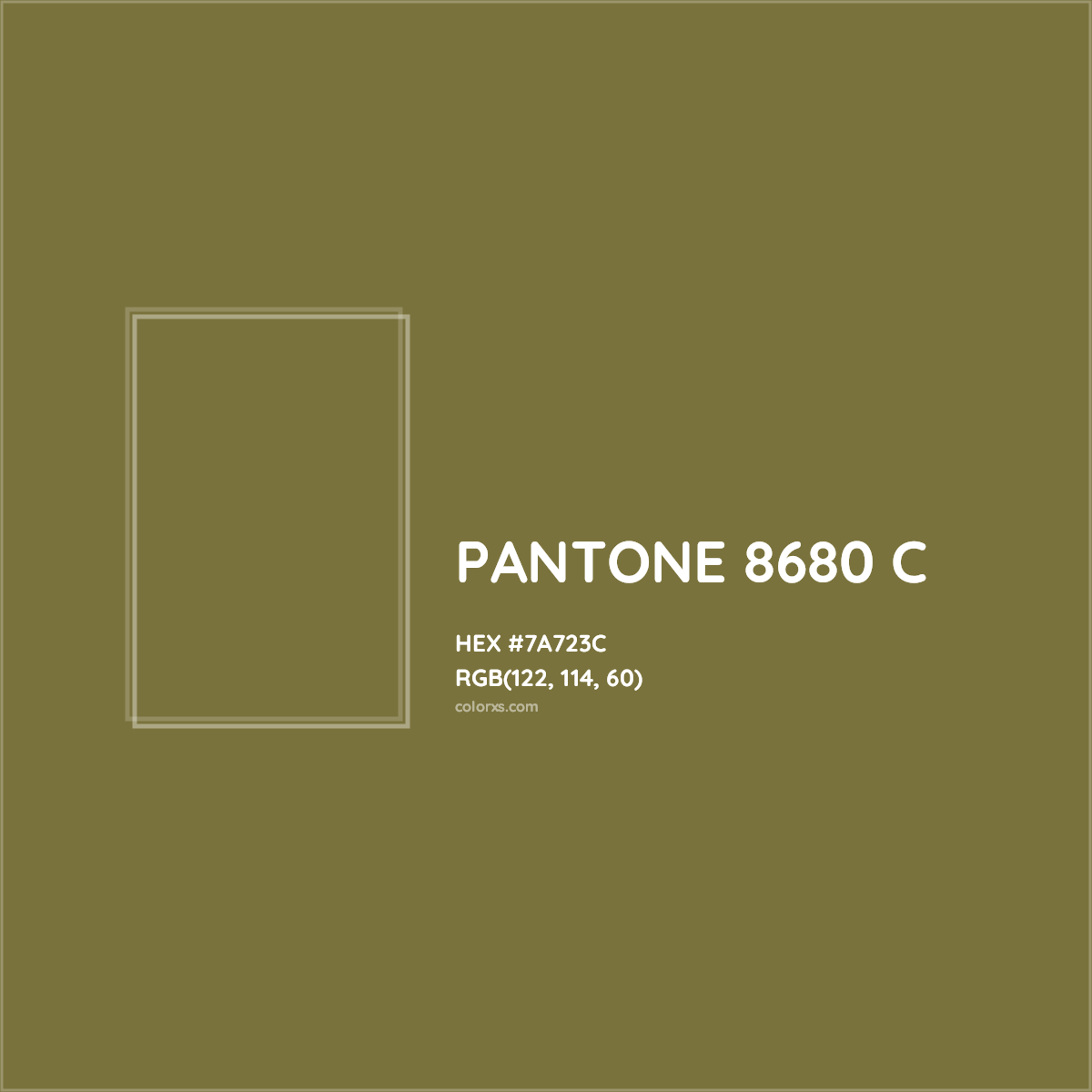 HEX #7A723C PANTONE 8680 C CMS Pantone PMS - Color Code