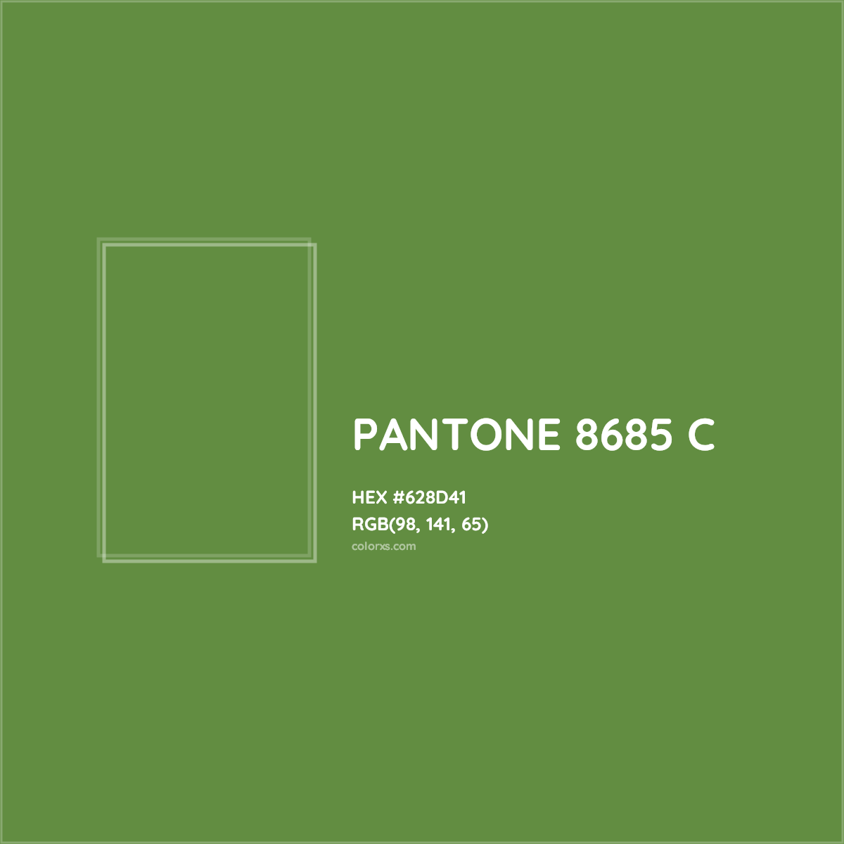 HEX #628D41 PANTONE 8685 C CMS Pantone PMS - Color Code