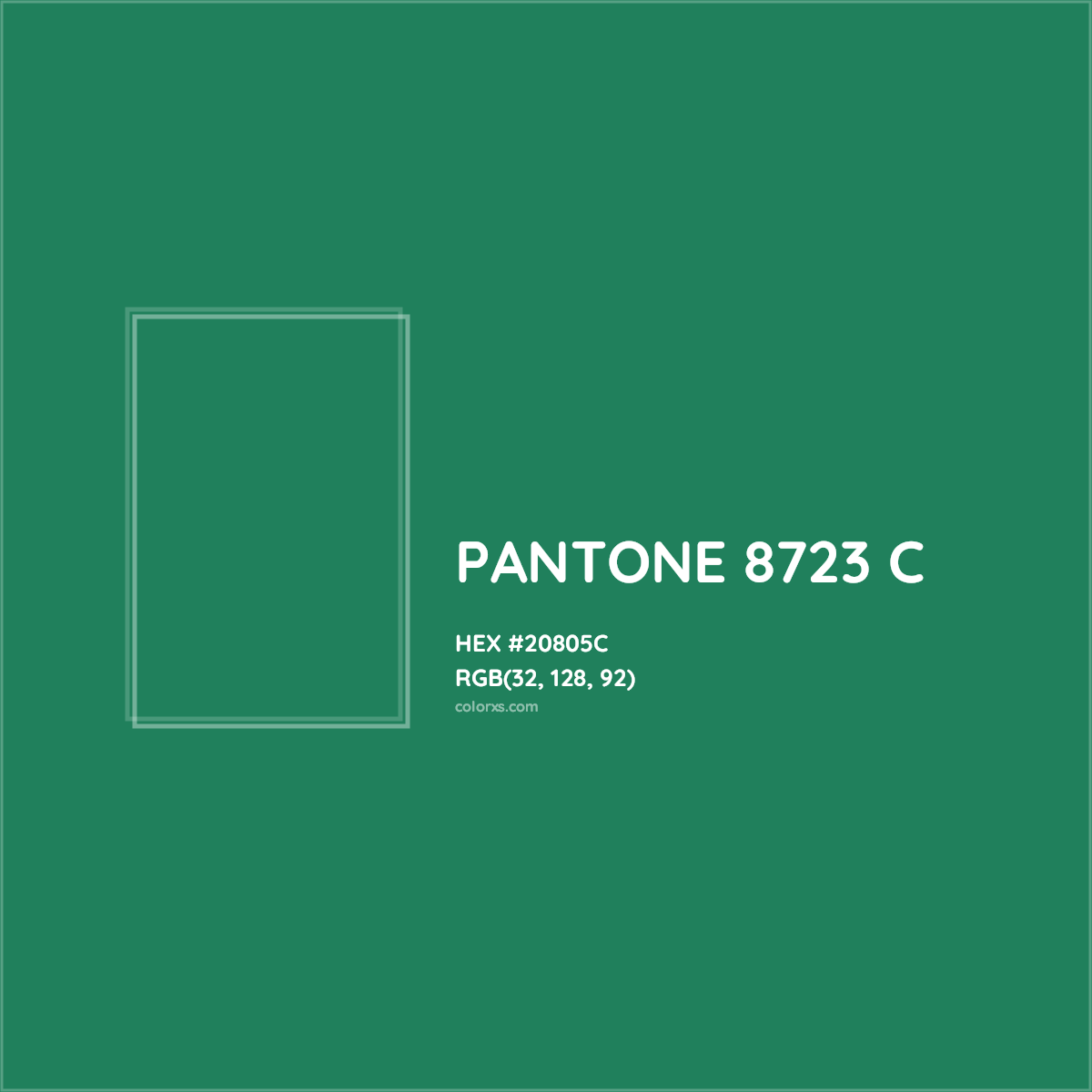 HEX #20805C PANTONE 8723 C CMS Pantone PMS - Color Code