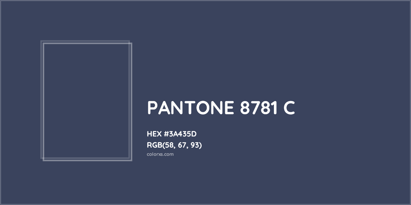 HEX #3A435D PANTONE 8781 C CMS Pantone PMS - Color Code