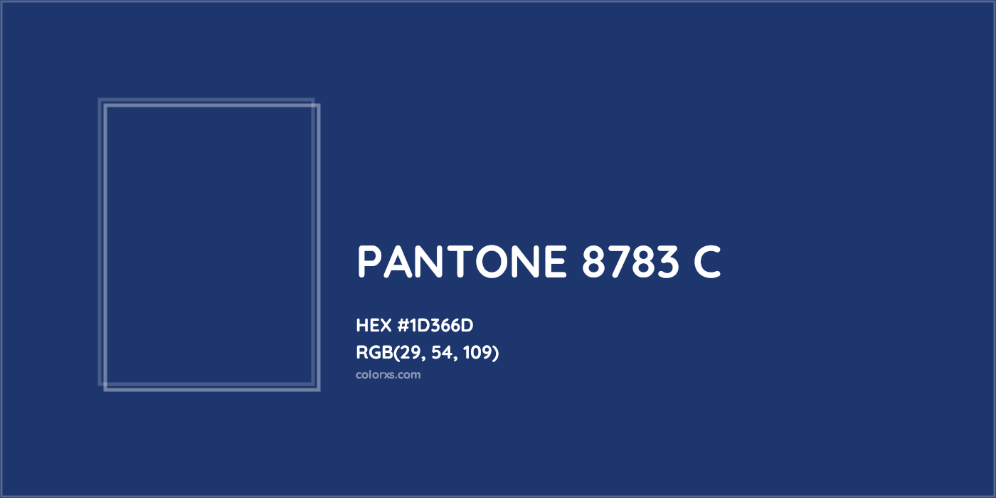 HEX #1D366D PANTONE 8783 C CMS Pantone PMS - Color Code