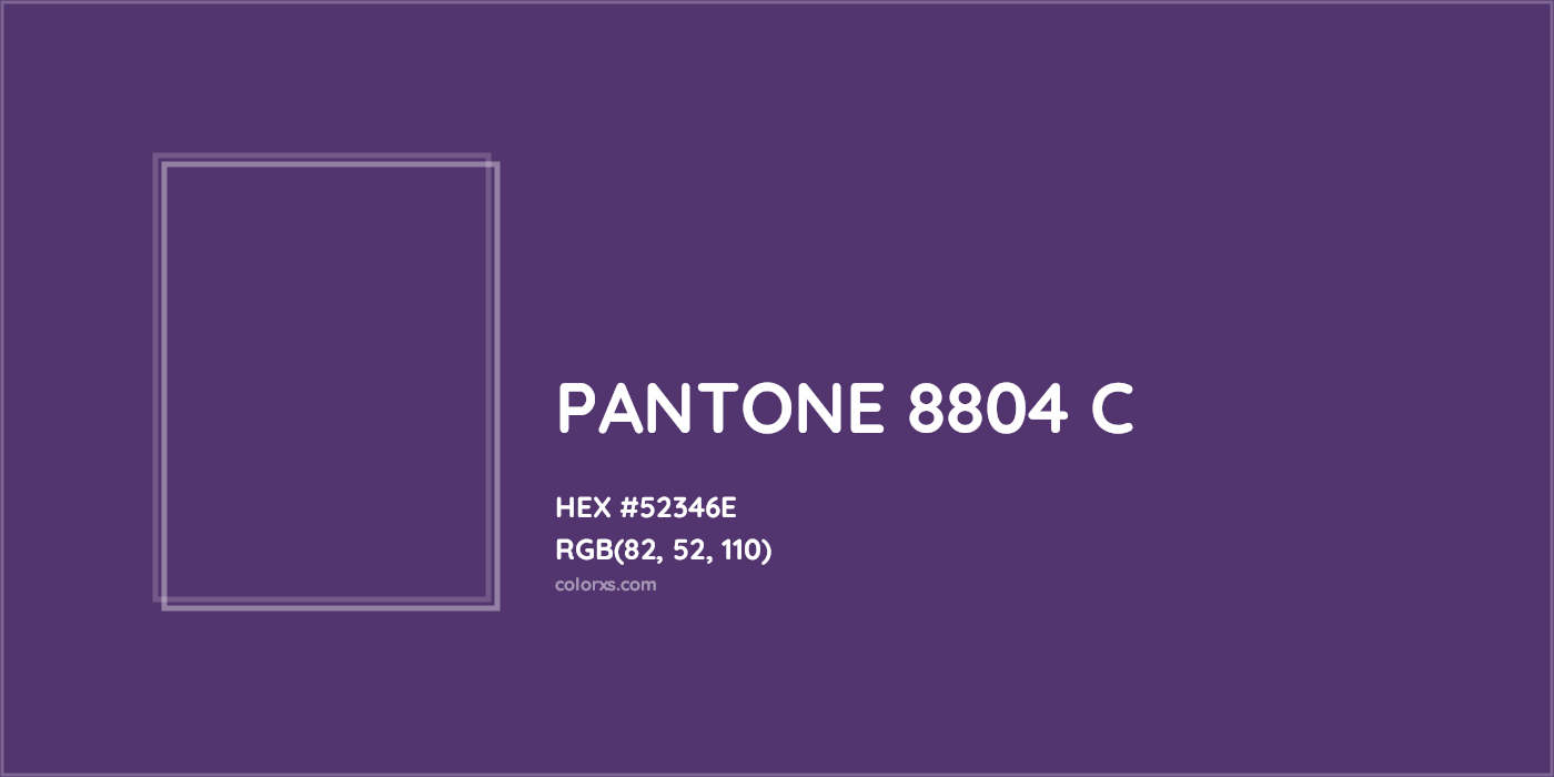 HEX #52346E PANTONE 8804 C CMS Pantone PMS - Color Code
