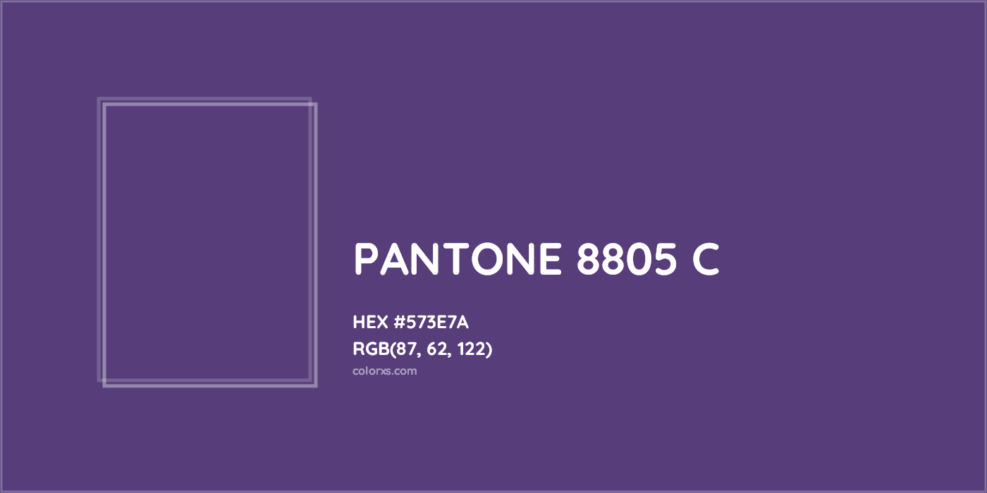 HEX #573E7A PANTONE 8805 C CMS Pantone PMS - Color Code