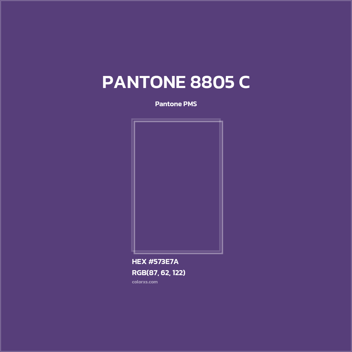 HEX #573E7A PANTONE 8805 C CMS Pantone PMS - Color Code