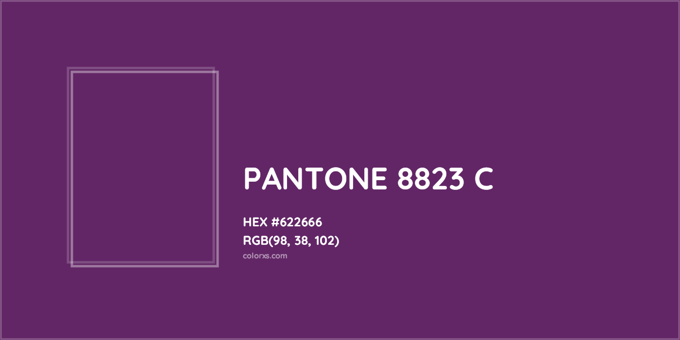 HEX #622666 PANTONE 8823 C CMS Pantone PMS - Color Code