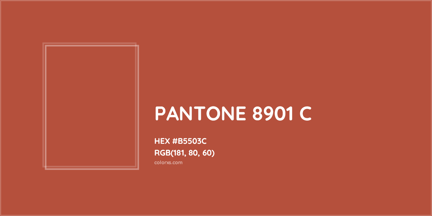 HEX #B5503C PANTONE 8901 C CMS Pantone PMS - Color Code