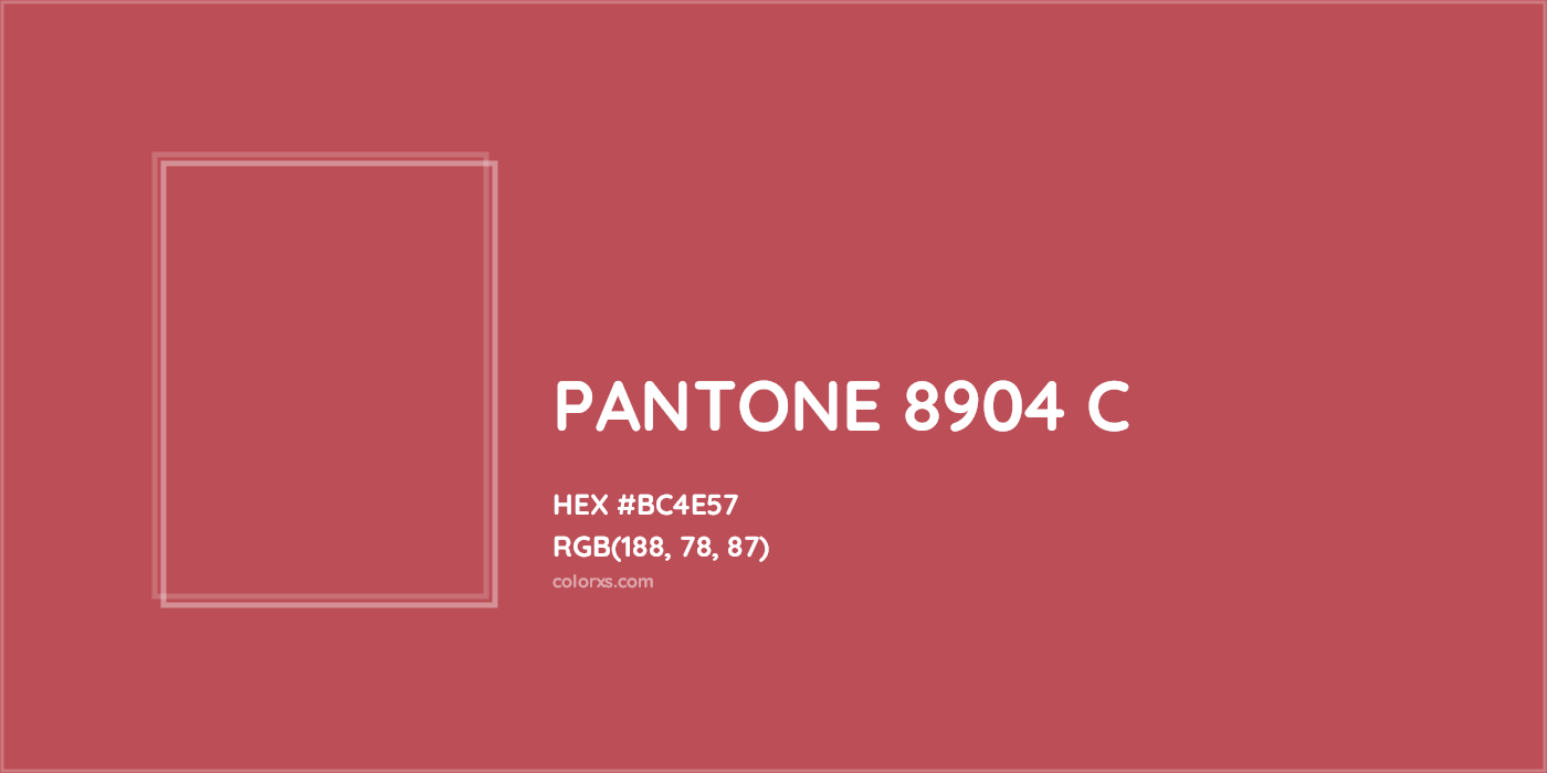 HEX #BC4E57 PANTONE 8904 C CMS Pantone PMS - Color Code