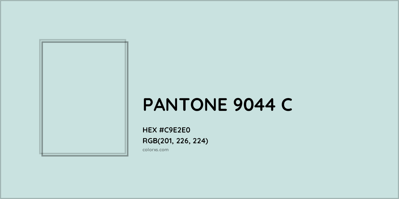 HEX #C9E2E0 PANTONE 9044 C CMS Pantone PMS - Color Code