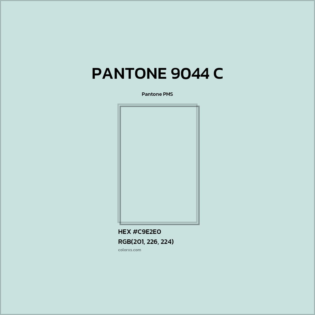 HEX #C9E2E0 PANTONE 9044 C CMS Pantone PMS - Color Code