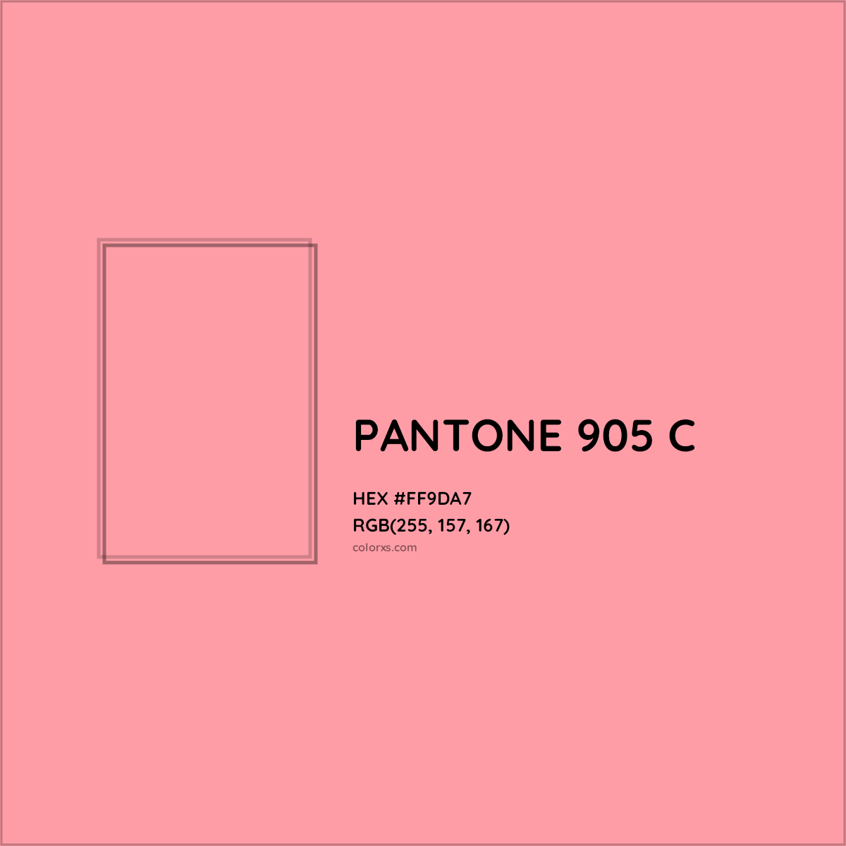 HEX #FF9DA7 PANTONE 905 C CMS Pantone PMS - Color Code