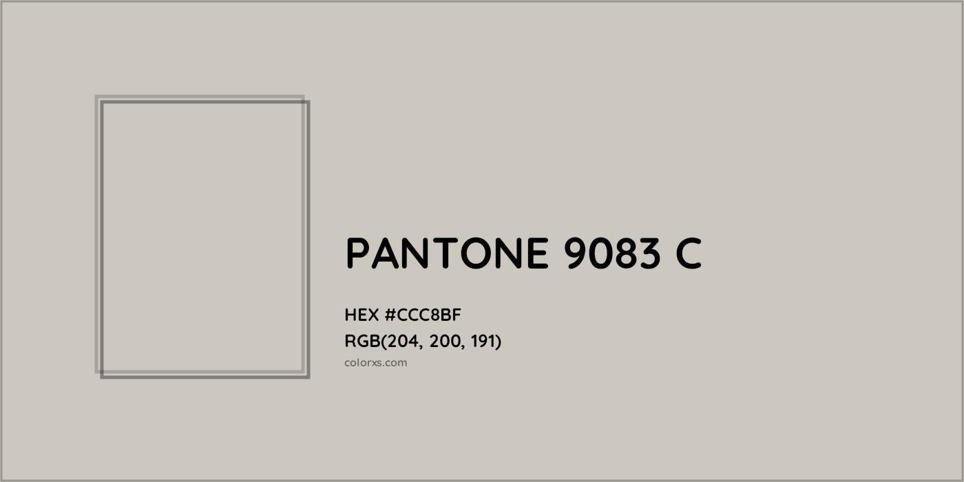 HEX #CCC8BF PANTONE 9083 C CMS Pantone PMS - Color Code