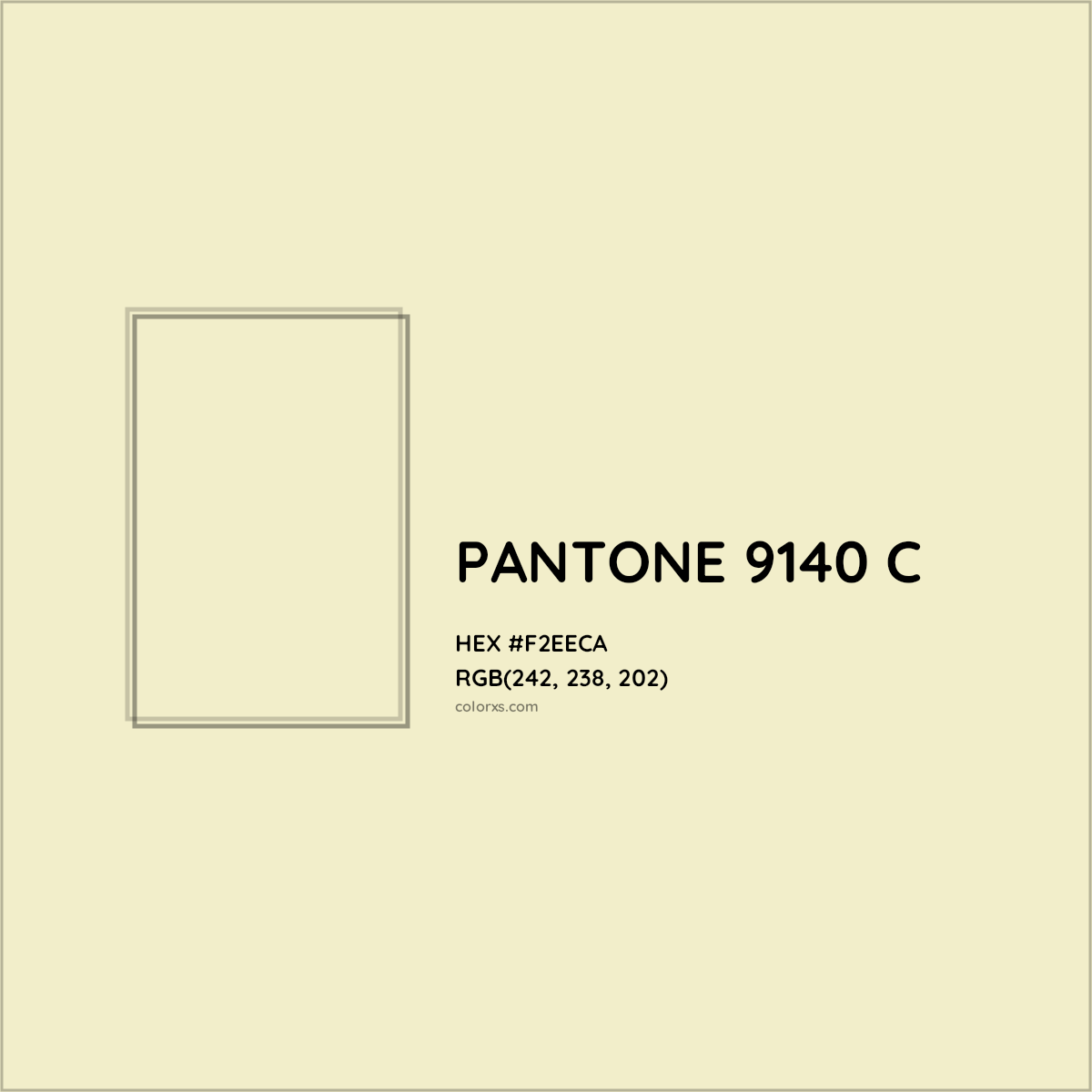 HEX #F2EECA PANTONE 9140 C CMS Pantone PMS - Color Code