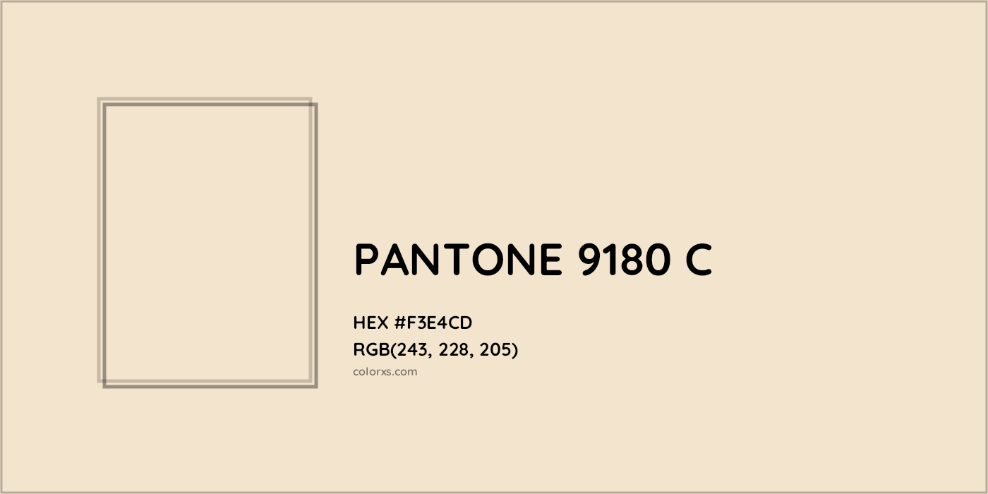 HEX #F3E4CD PANTONE 9180 C CMS Pantone PMS - Color Code