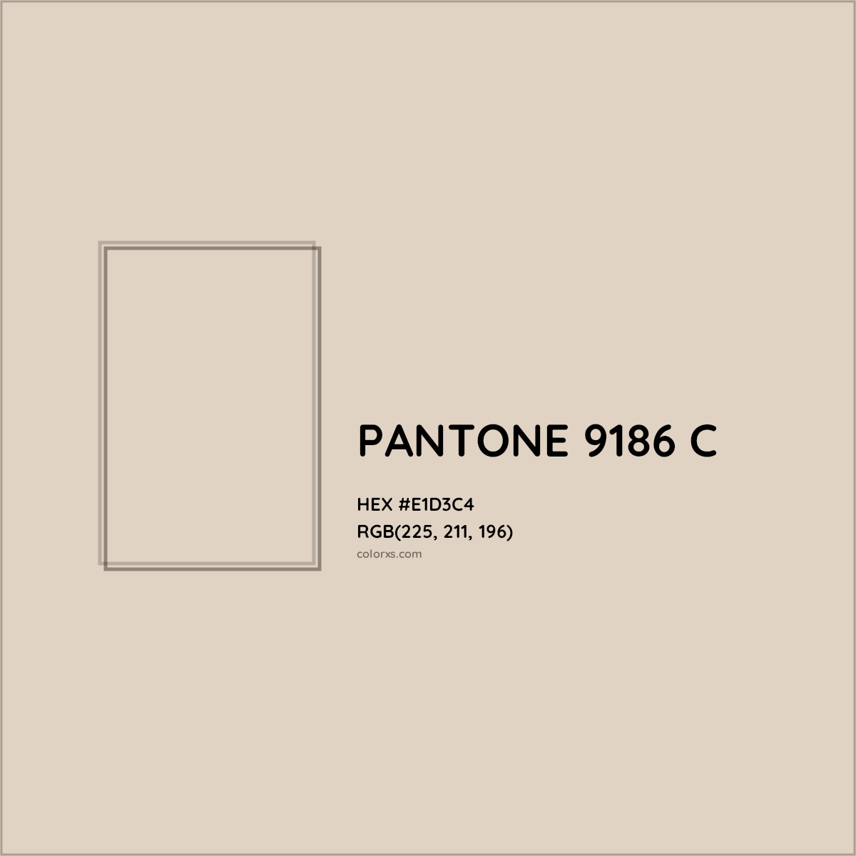 HEX #E1D3C4 PANTONE 9186 C CMS Pantone PMS - Color Code