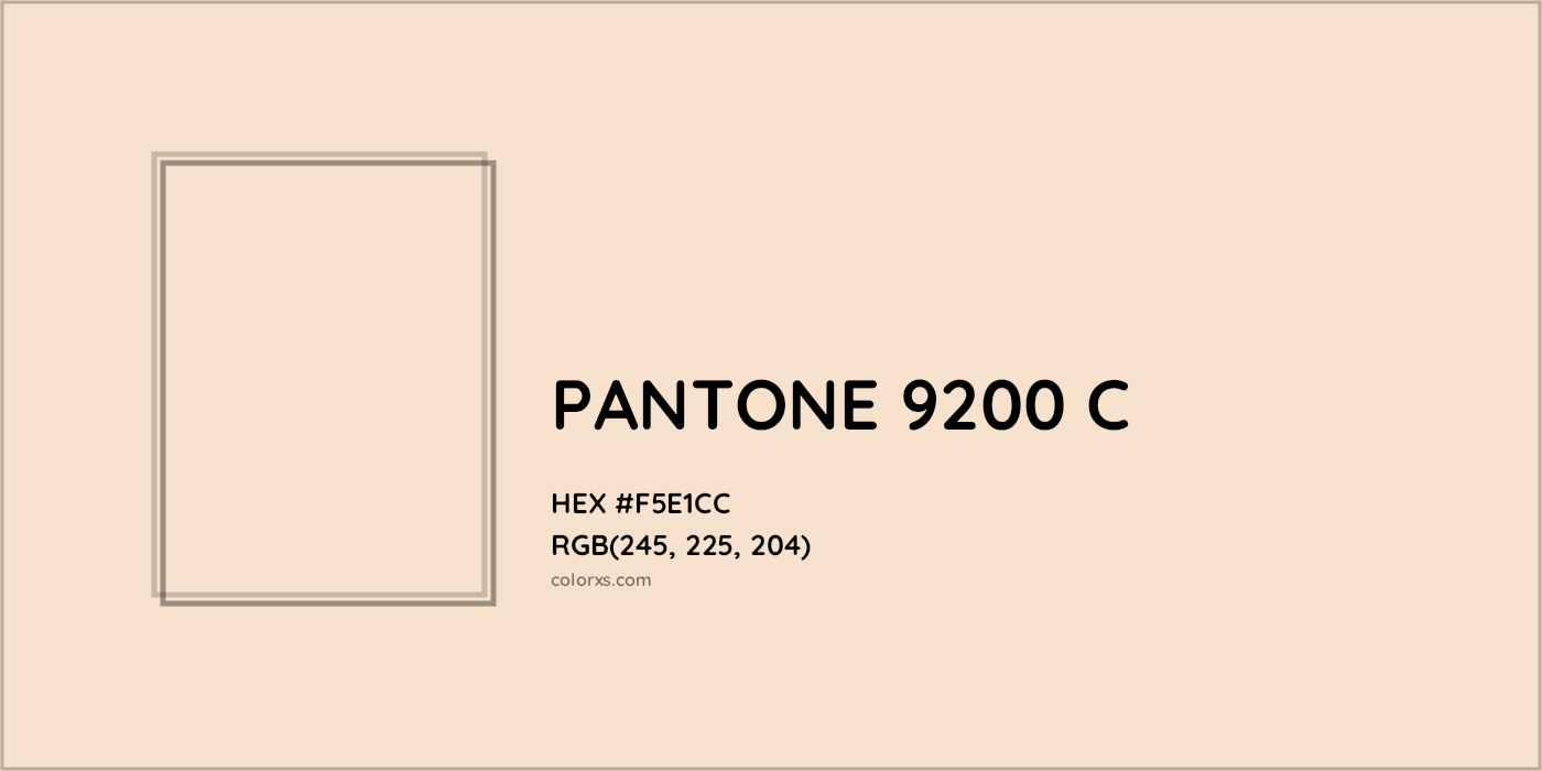 HEX #F5E1CC PANTONE 9200 C CMS Pantone PMS - Color Code