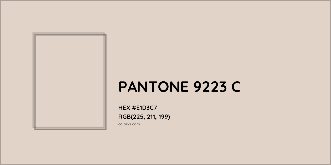 HEX #E1D3C7 PANTONE 9223 C CMS Pantone PMS - Color Code