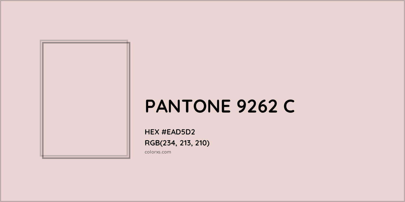 HEX #EAD5D2 PANTONE 9262 C CMS Pantone PMS - Color Code