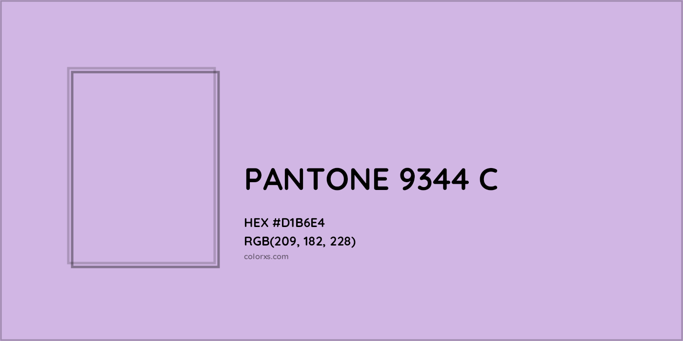 HEX #D1B6E4 PANTONE 9344 C CMS Pantone PMS - Color Code