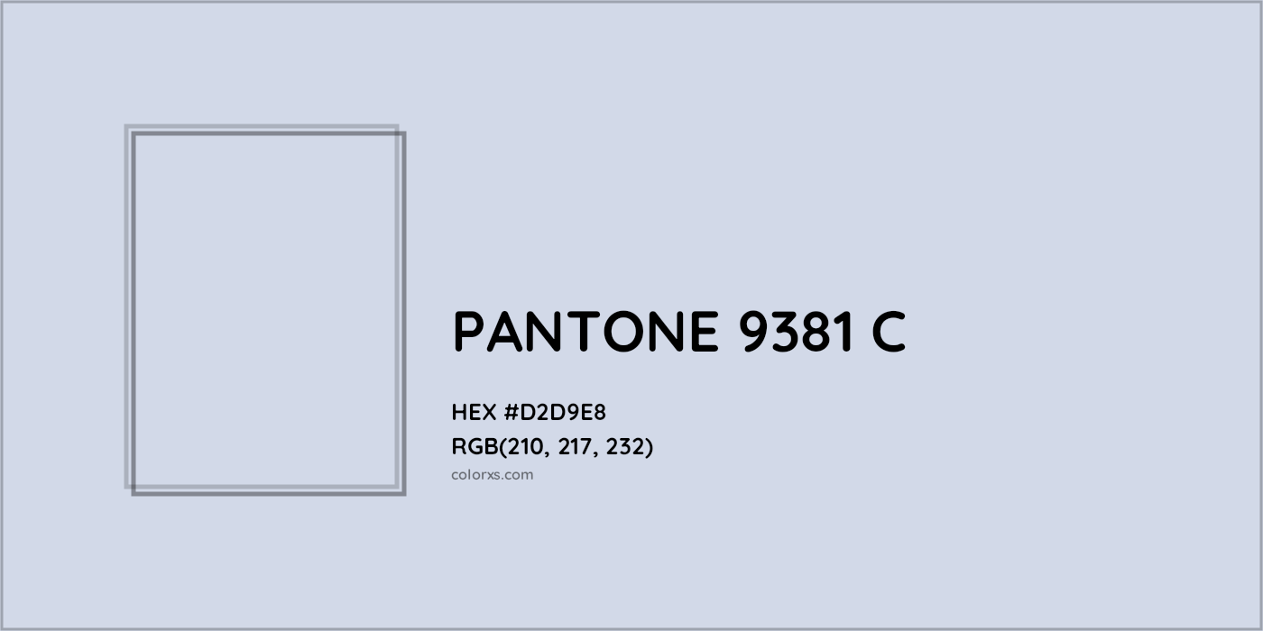 HEX #D2D9E8 PANTONE 9381 C CMS Pantone PMS - Color Code