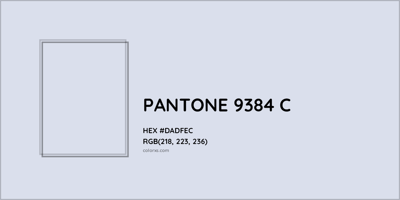 HEX #DADFEC PANTONE 9384 C CMS Pantone PMS - Color Code