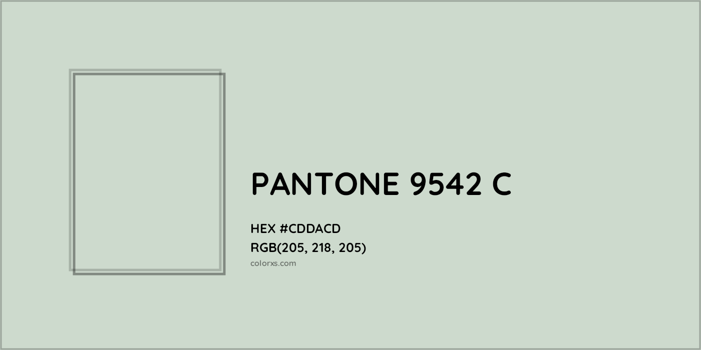 HEX #CDDACD PANTONE 9542 C CMS Pantone PMS - Color Code