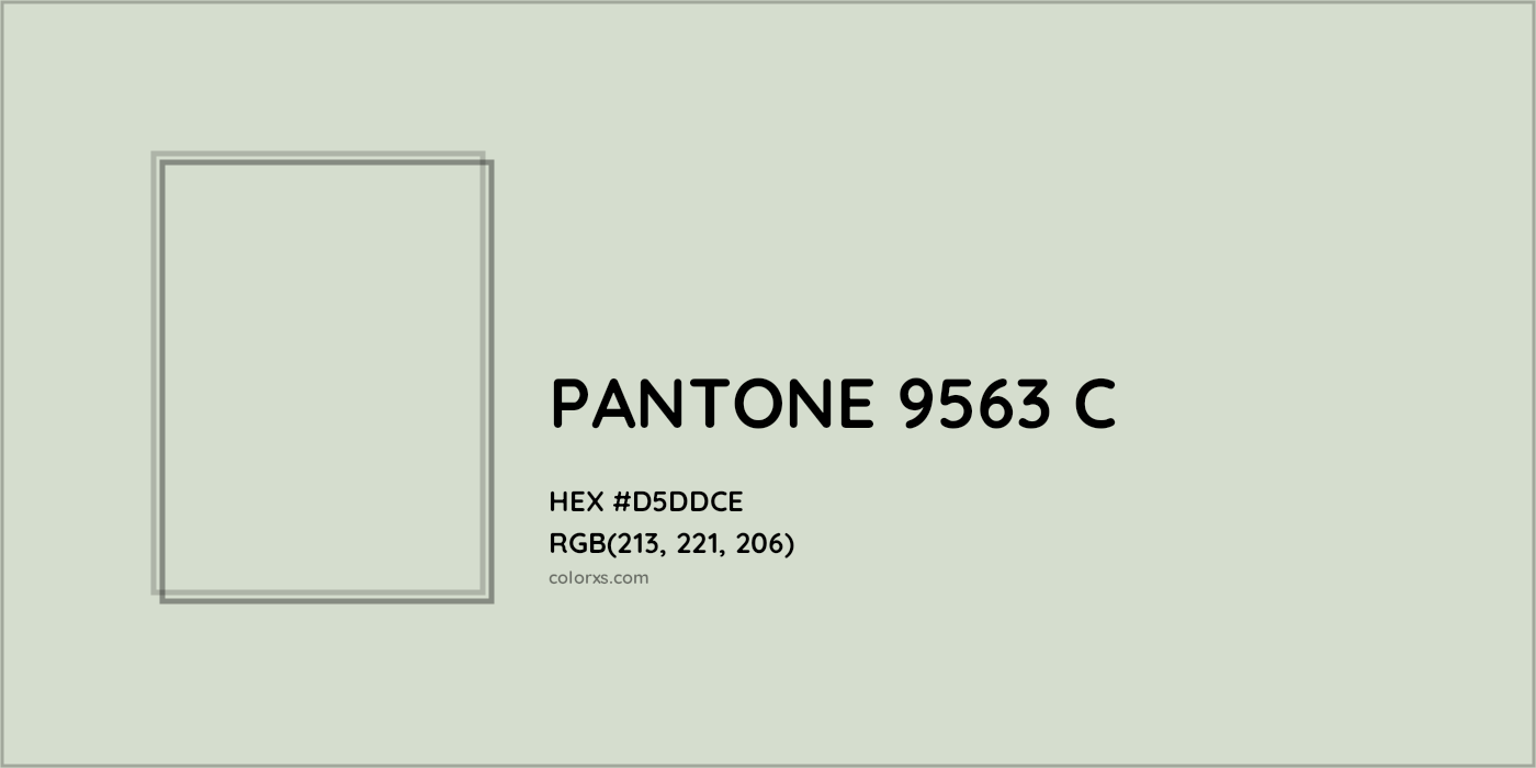HEX #D5DDCE PANTONE 9563 C CMS Pantone PMS - Color Code