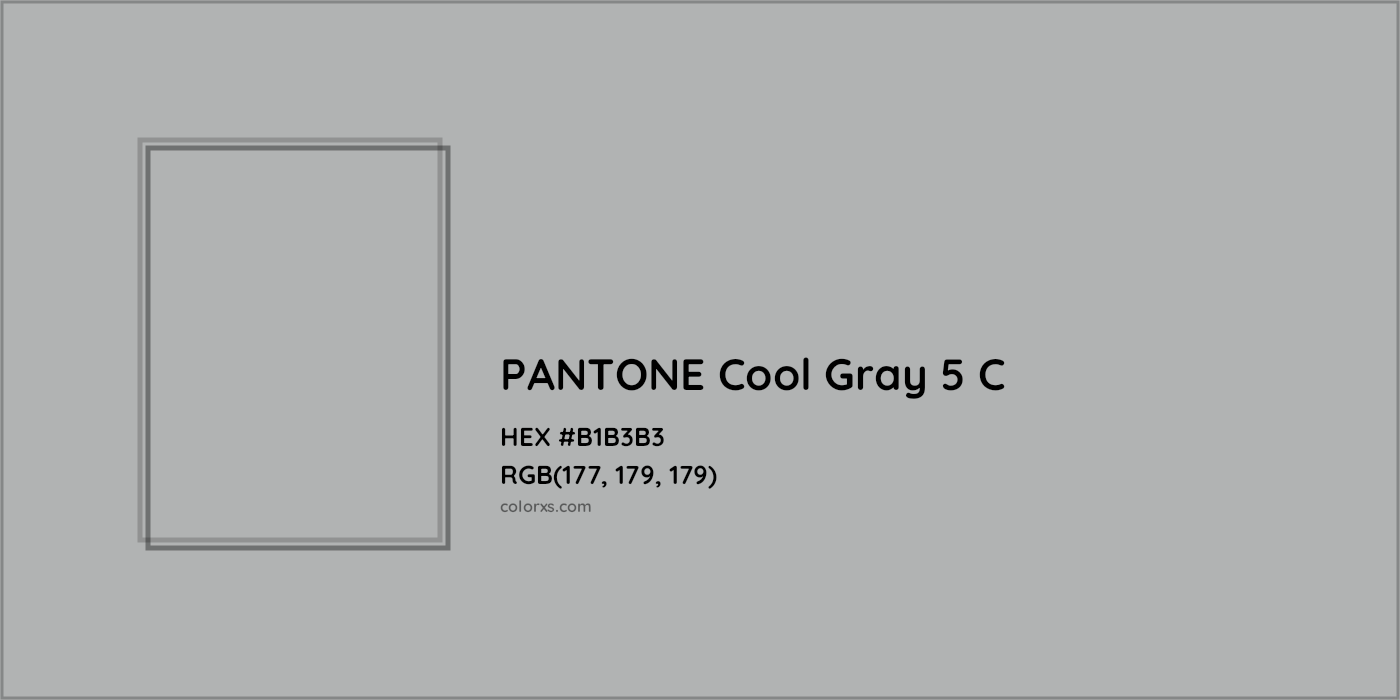 HEX #B1B3B3 PANTONE Cool Gray 5 C CMS Pantone PMS - Color Code
