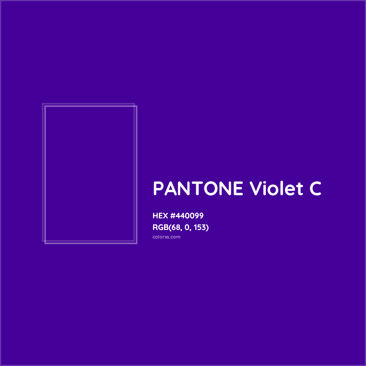 HEX #440099 PANTONE Violet C CMS Pantone PMS - Color Code
