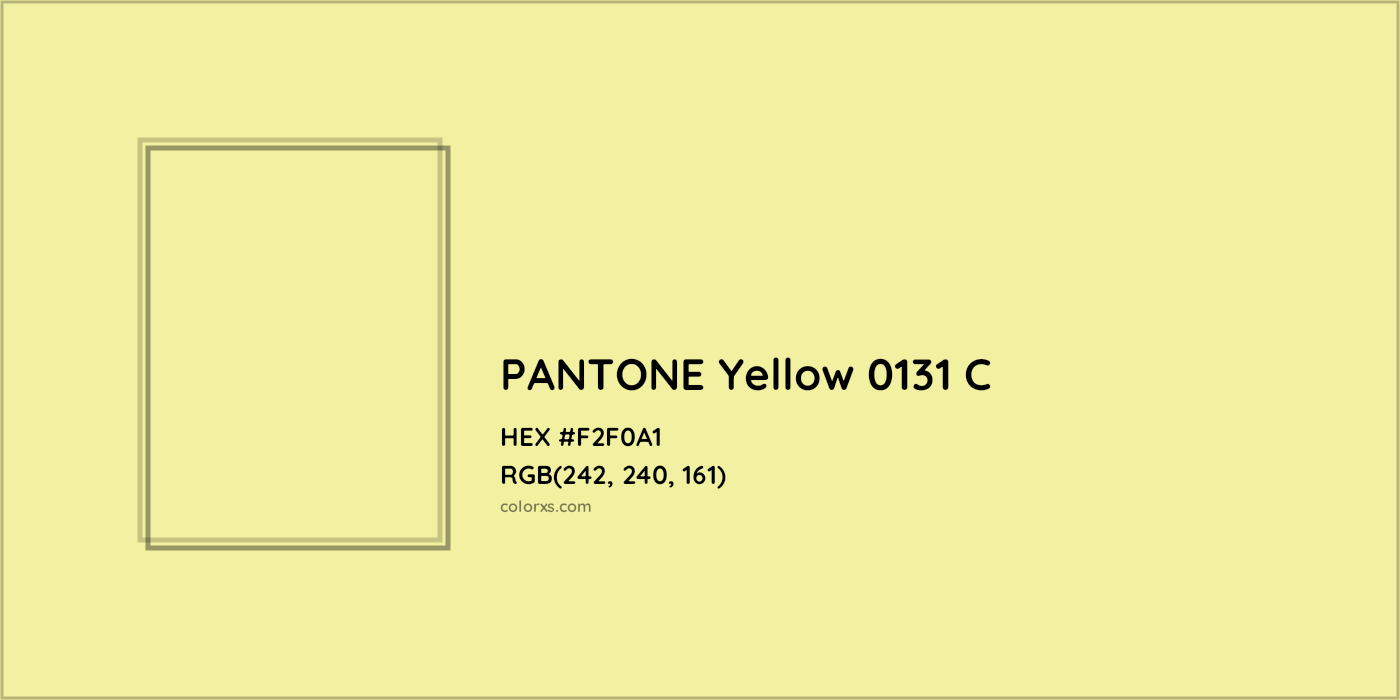 HEX #F2F0A1 PANTONE Yellow 0131 C CMS Pantone PMS - Color Code