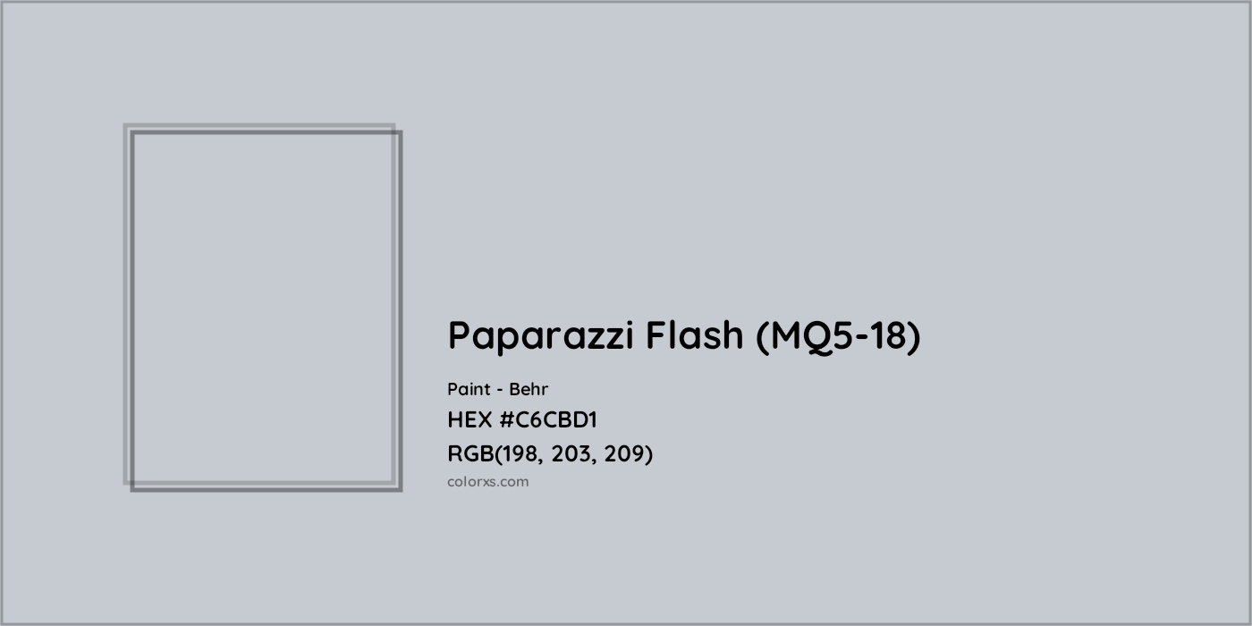 HEX #C6CBD1 Paparazzi Flash (MQ5-18) Paint Behr - Color Code