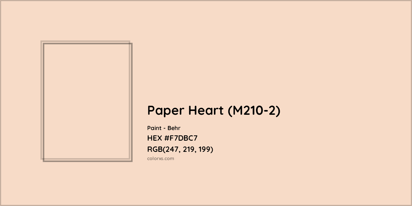 HEX #F7DBC7 Paper Heart (M210-2) Paint Behr - Color Code