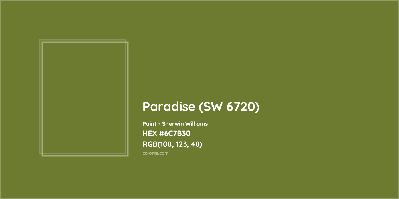 HEX #6C7B30 Paradise (SW 6720) Paint Sherwin Williams - Color Code