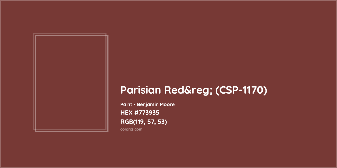 HEX #773935 Parisian Red&reg; (CSP-1170) Paint Benjamin Moore - Color Code