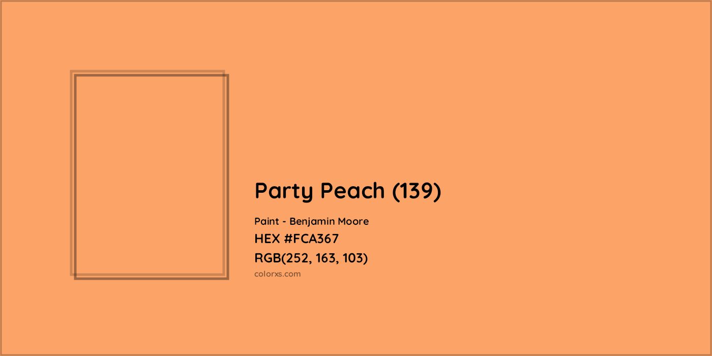 HEX #FCA367 Party Peach (139) Paint Benjamin Moore - Color Code