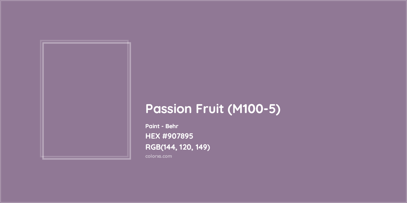 HEX #907895 Passion Fruit (M100-5) Paint Behr - Color Code
