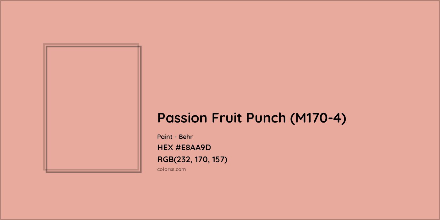 HEX #E8AA9D Passion Fruit Punch (M170-4) Paint Behr - Color Code