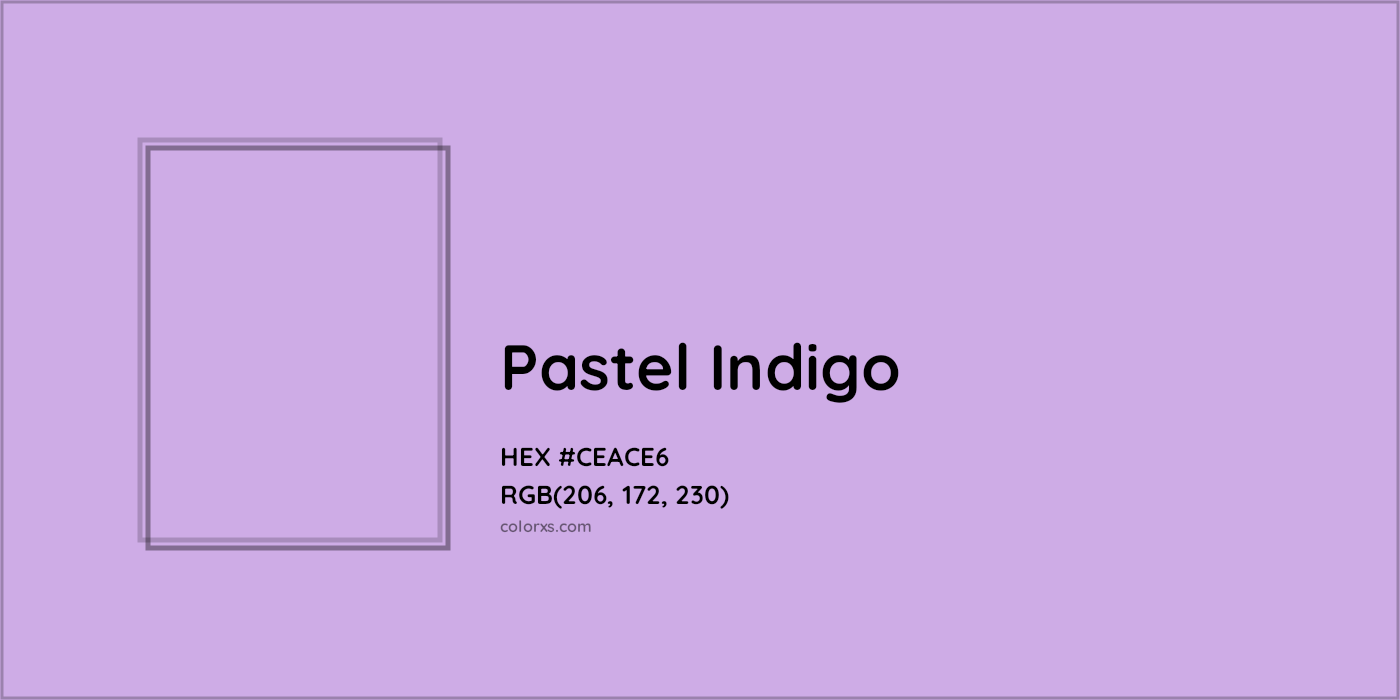 HEX #CEACE6 Pastel Indigo Color - Color Code