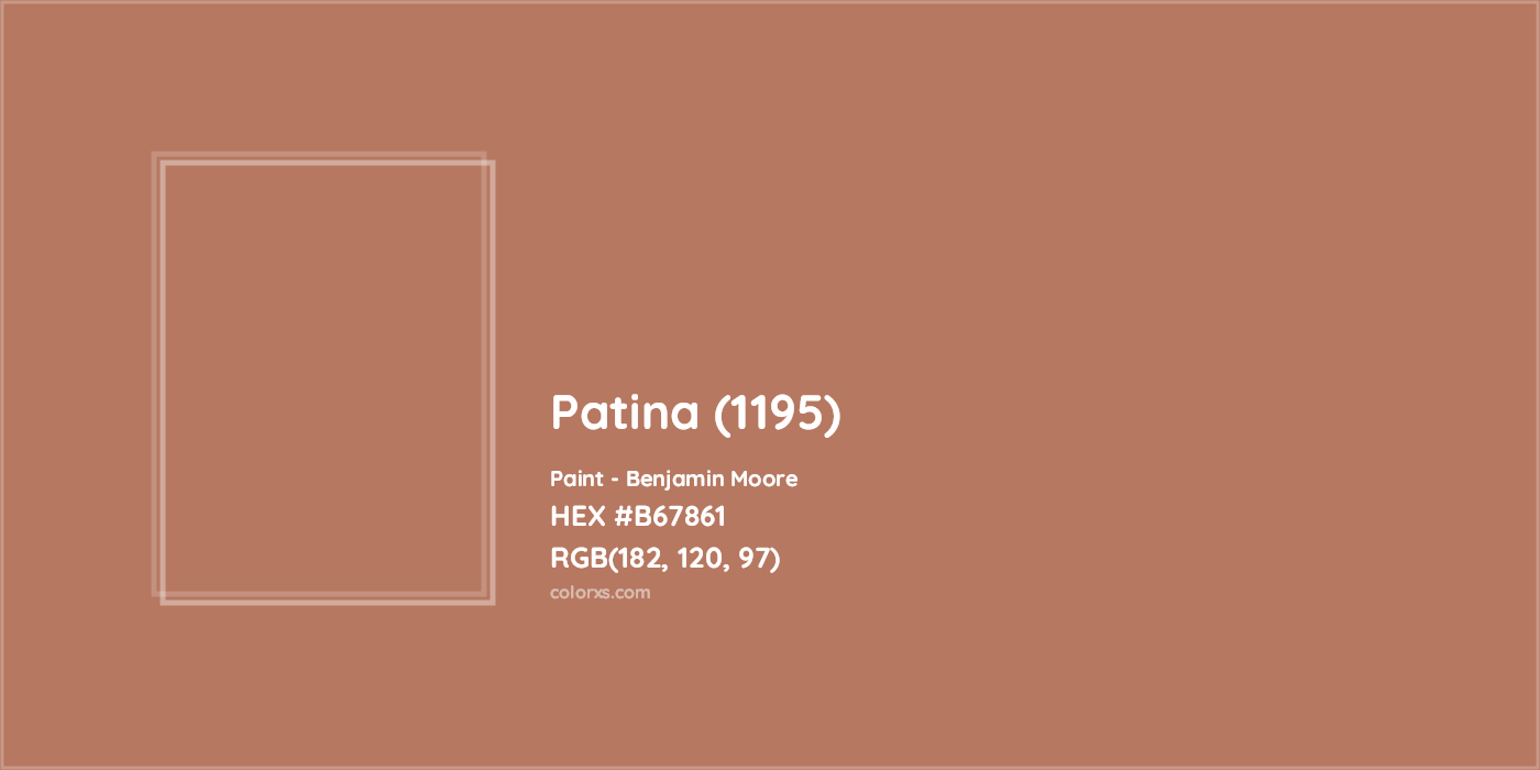 HEX #B67861 Patina (1195) Paint Benjamin Moore - Color Code