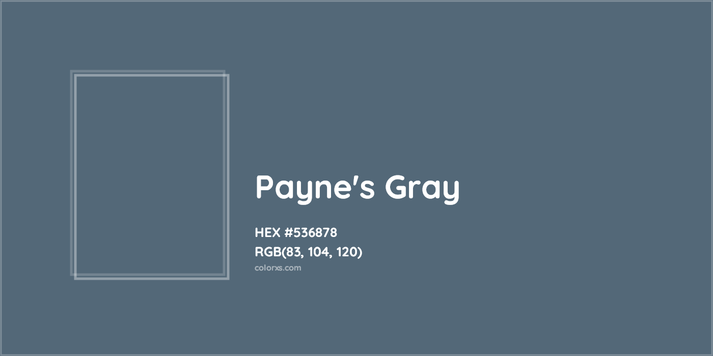 HEX #536878 Payne's Gray Color - Color Code