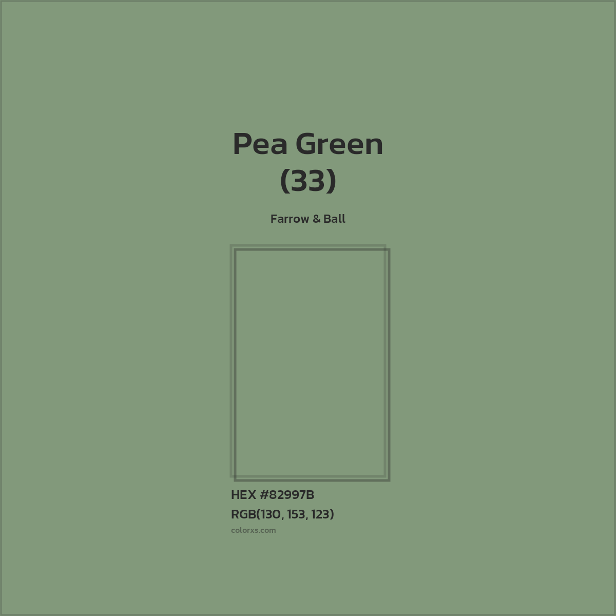 HEX #82997B Pea Green (33) Paint Farrow & Ball - Color Code