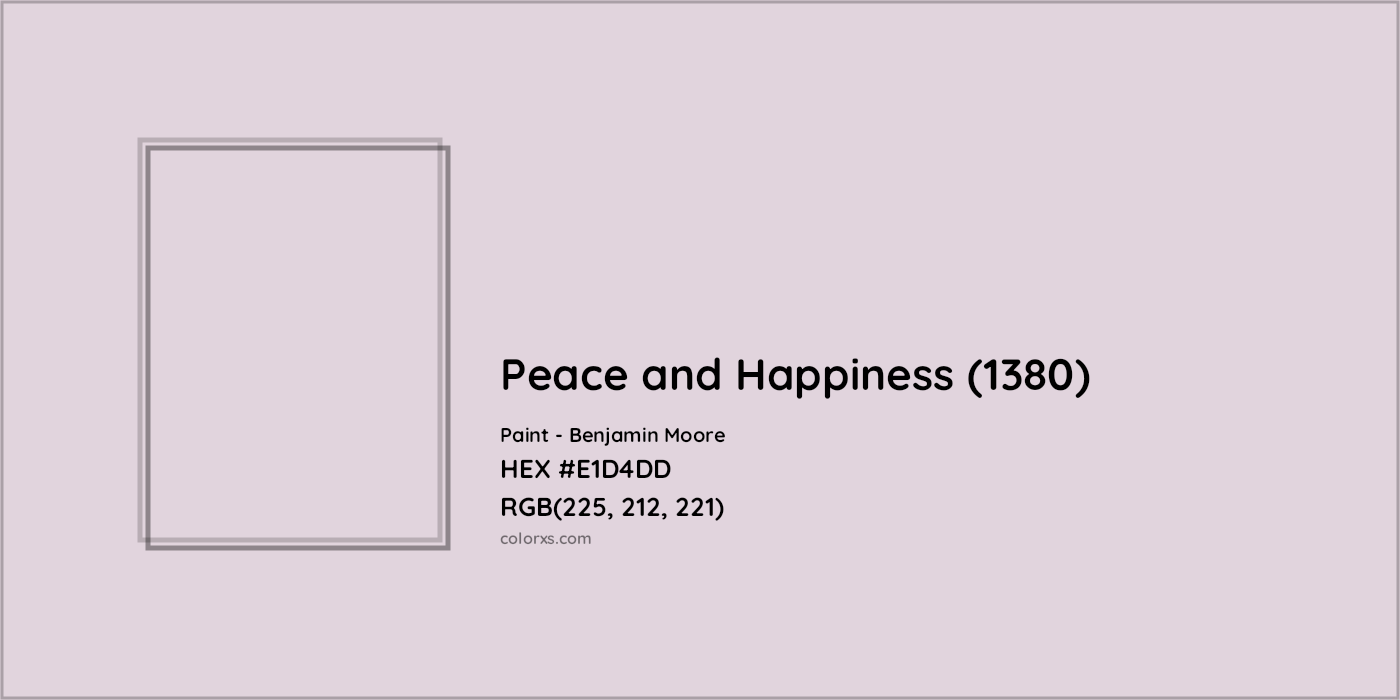 HEX #E1D4DD Peace and Happiness (1380) Paint Benjamin Moore - Color Code