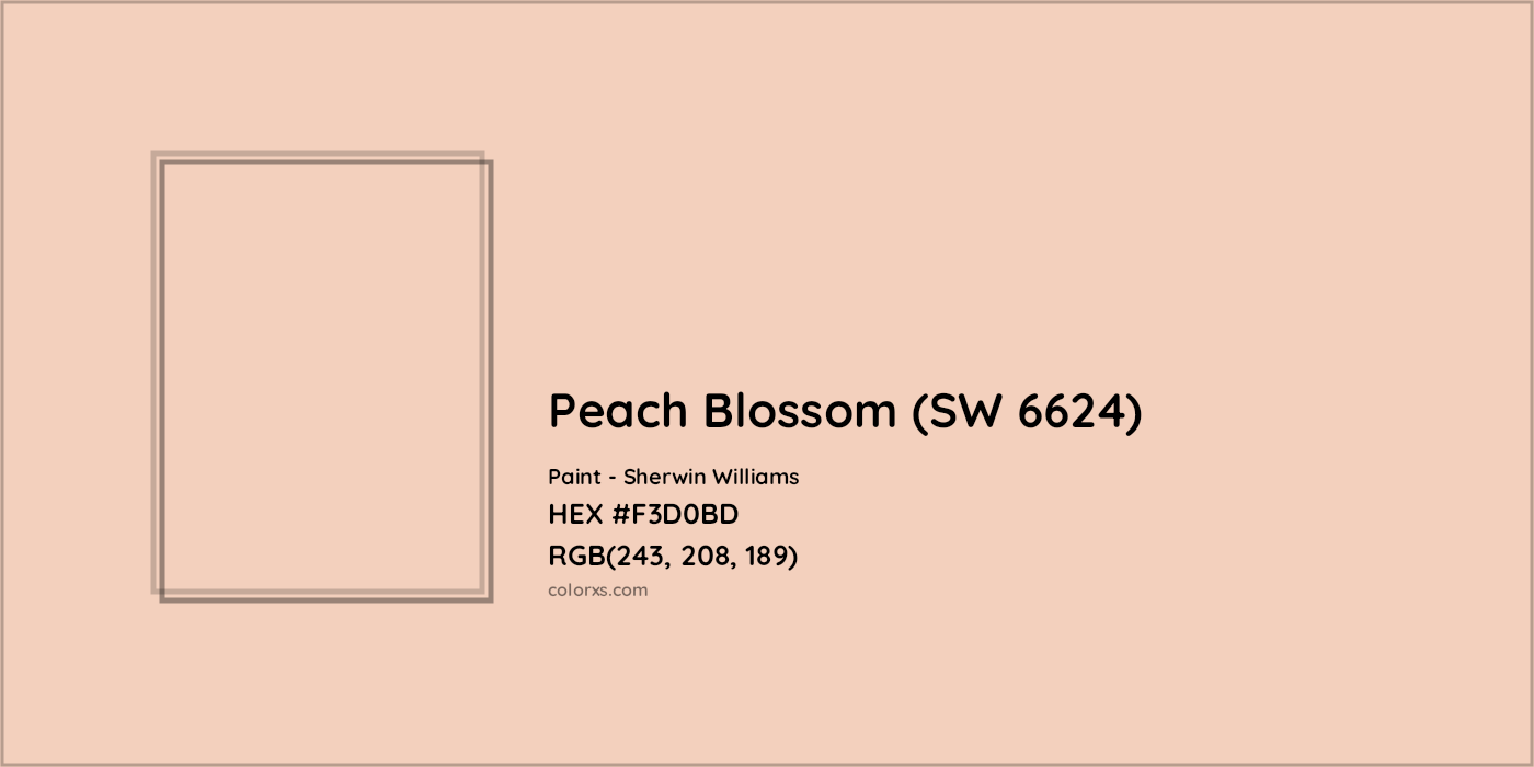 HEX #F3D0BD Peach Blossom (SW 6624) Paint Sherwin Williams - Color Code