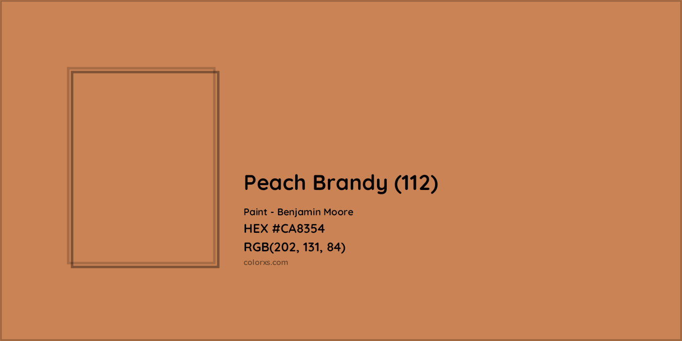 HEX #CA8354 Peach Brandy (112) Paint Benjamin Moore - Color Code