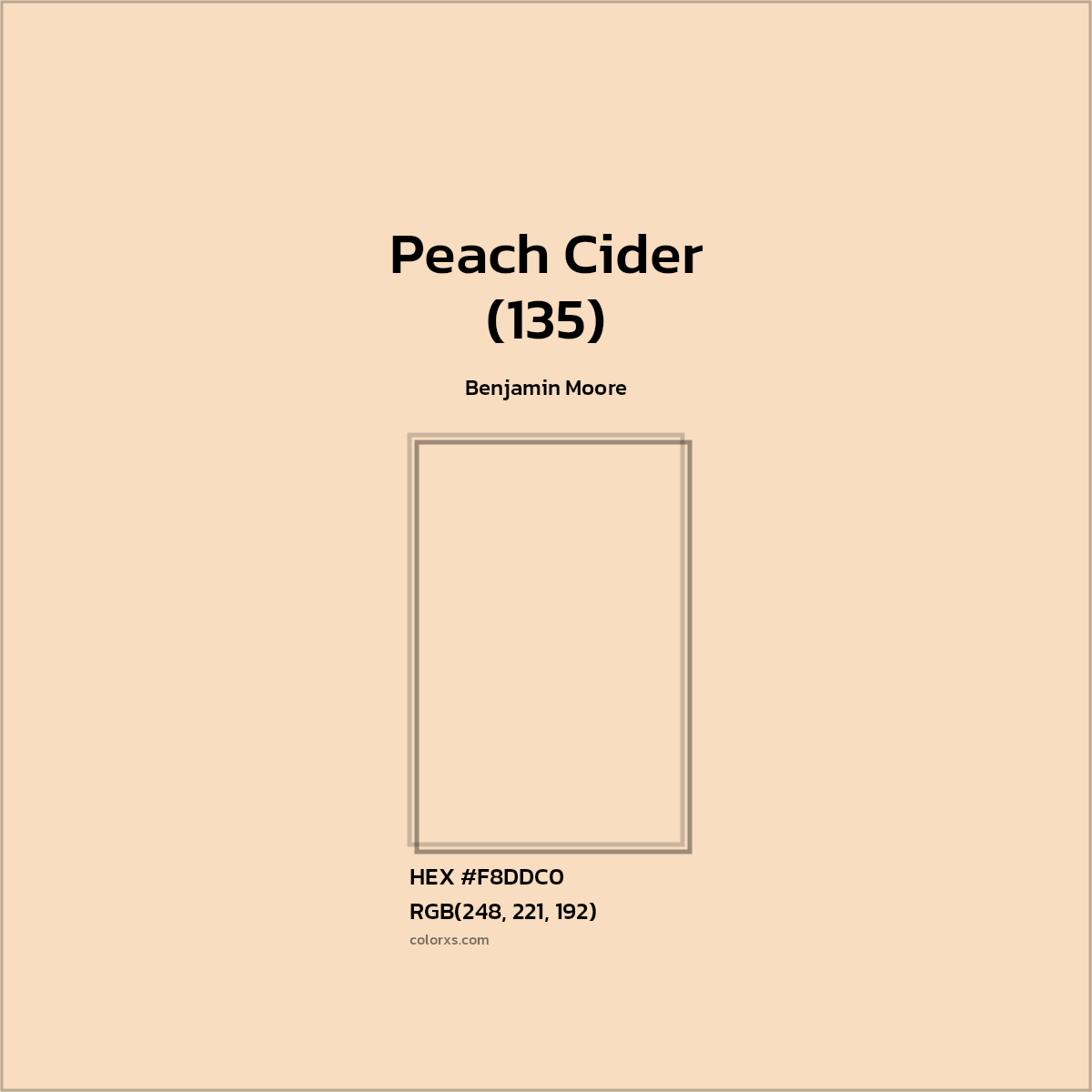 HEX #F8DDC0 Peach Cider (135) Paint Benjamin Moore - Color Code